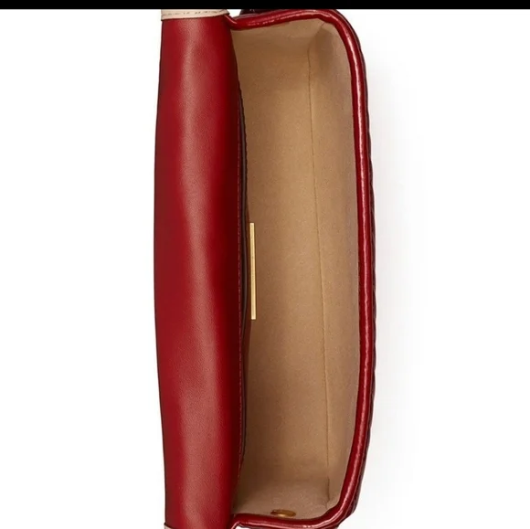 TORY BURCH ROBINSON PATENT  Red Shoulder Bag - Picture 2 of 8